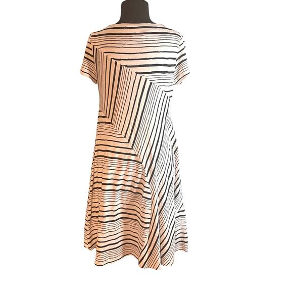 Anthropologie Maeve Stripestack Lagenlook Shift Knit Midi Flowy Comfy Dress M - Picture 5 of 9